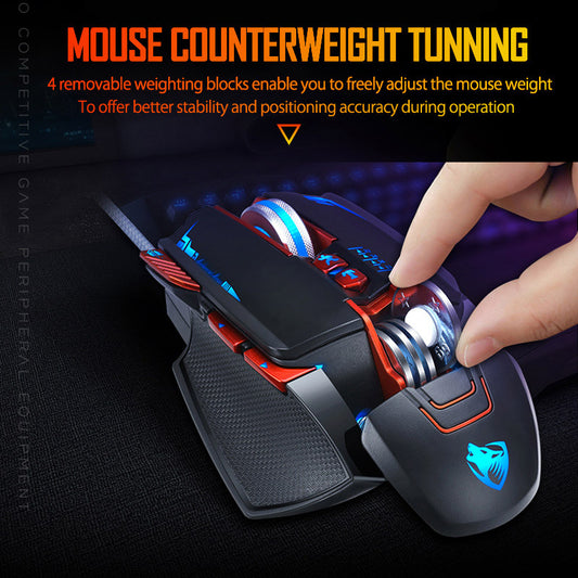 Thunder Wolf V9 – RGB Gaming Mouse with High Precision Sensor