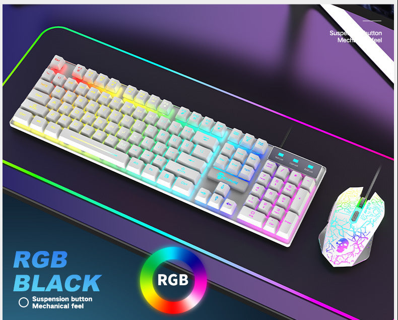 Kuiying T6RGB Gaming Keyboard & Mouse Set – Luminous Backlit