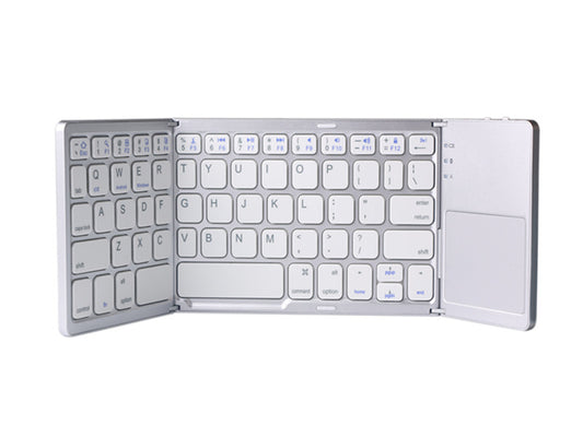 Ultra-Thin Tri-Fold Bluetooth Touch Keyboard – Portable & Wireless