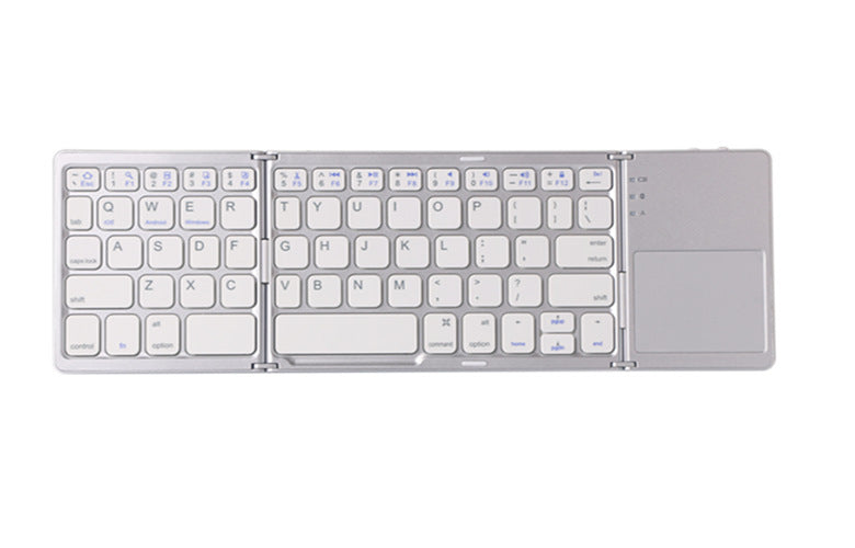 Ultra-Thin Tri-Fold Bluetooth Touch Keyboard – Portable & Wireless