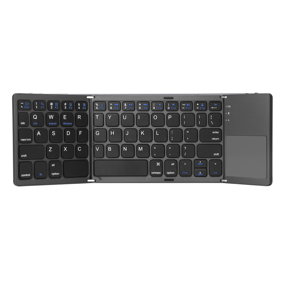 Ultra-Thin Tri-Fold Bluetooth Touch Keyboard – Portable & Wireless