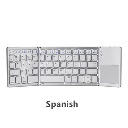 Ultra-Thin Tri-Fold Bluetooth Touch Keyboard – Portable & Wireless