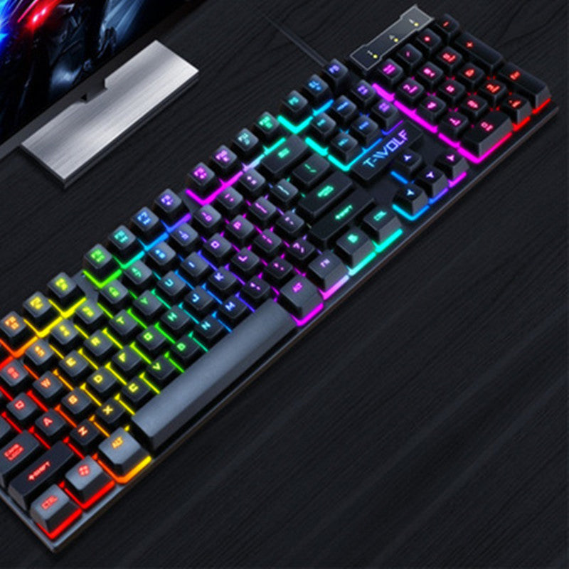USB Luminous Gaming Keyboard – Floating Key Design
