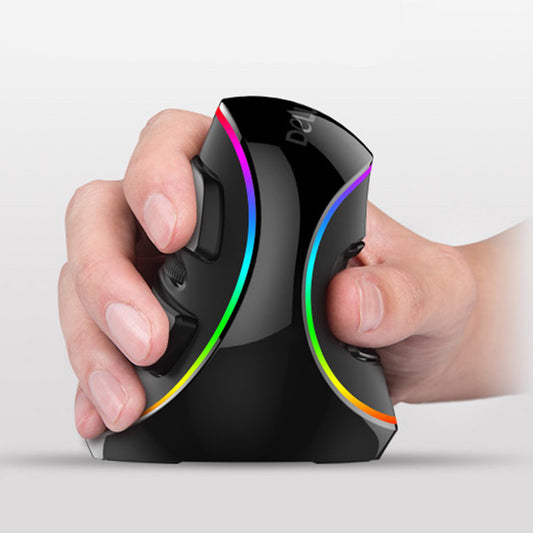 Vertical Ergonomic RGB Wired Mouse – Snail Design
