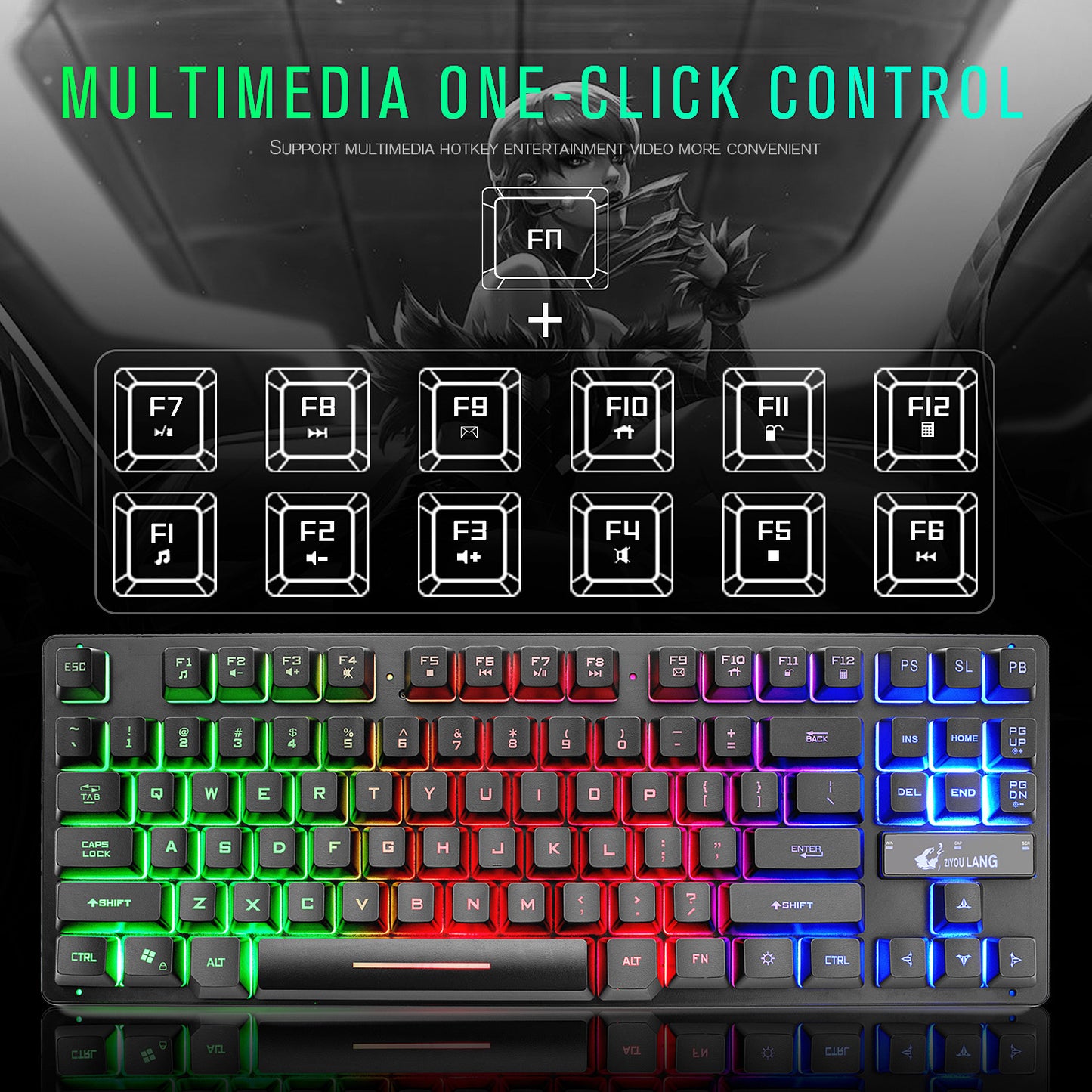 Mechanical Gaming Keyboard – Compact & Responsive for Notebook/PC
