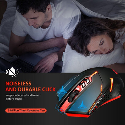 Silent Wireless Mouse – Luminous & Power-Saving